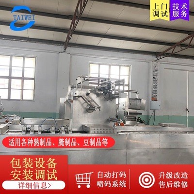 拉伸膜真空包裝機平度市小魚干 連續式真空包裝機升級改造打碼機