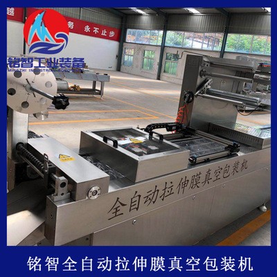 鍋圈食匯丸子全自動拉伸膜真空包裝機 魚豆腐自動制袋封口機