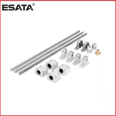 紙盒裝8-400mm光軸導軌軸承座軸支撐3D打印機15件套梯形絲桿套裝