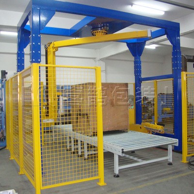 搖臂懸臂式纏繞包裝機 托盤在線式自動上斷膜 拉伸薄膜纏繞機