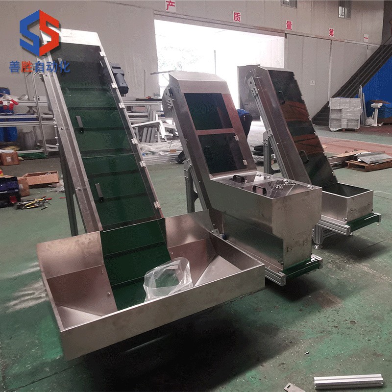 廠家定制不銹鋼輸送機(jī)食品級(jí)傳送帶平面皮帶輸送機(jī)爬坡上料提升機(jī)電議