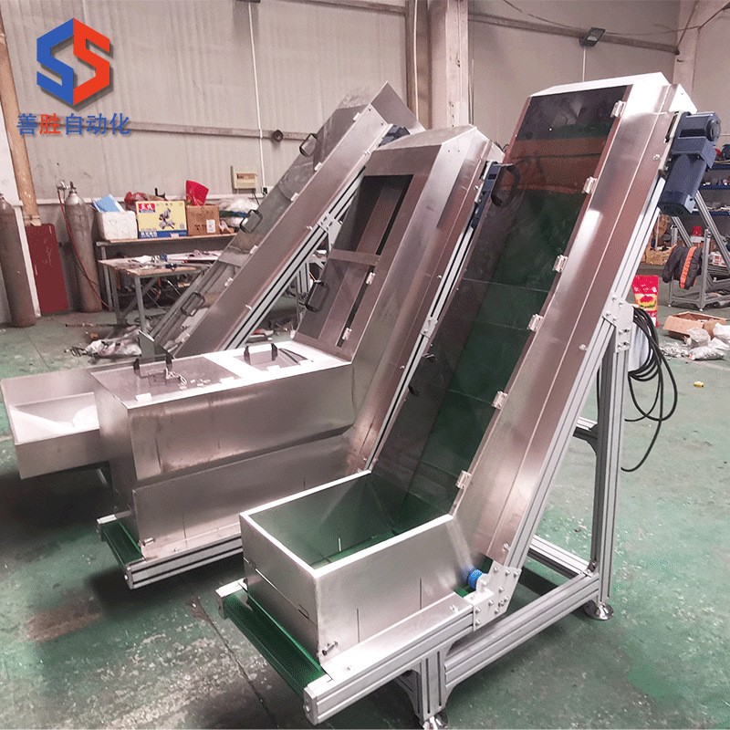 帶式輸送機(jī)傳送帶不銹鋼食品級(jí)輸送機(jī)上料機(jī)提升機(jī)振動(dòng)盤配套料倉(cāng)電議