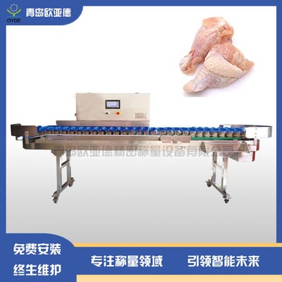 青島歐亞德琵琶腿重量分級(jí)機(jī) 雞肉重量分選機(jī) 自動(dòng)重量分揀秤定金
