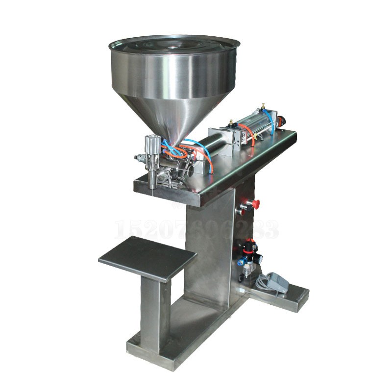 落地式單頭膏體灌裝機 膏液兩用氣動活塞定量灌裝設備不銹鋼304