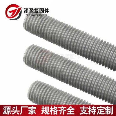 熱鍍鋅絲杠 熱鍍鋅通絲桿 熱浸鋅全扣絲牙條 規格齊全 廠家 現貨