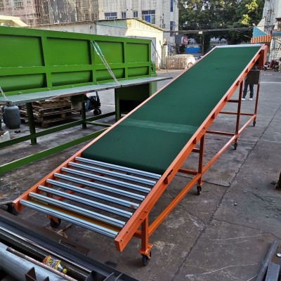 廣東廠家皮帶電動滾動輸送機 輸送散裝袋裝傳送帶 長度8米