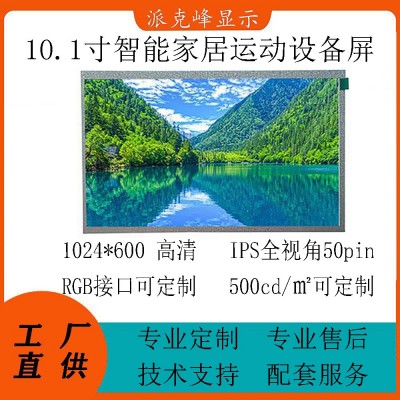 10.1 寸 IPS 1024*600 RGB接口 500亮度 工控/醫療屏