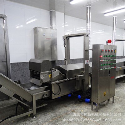 店內設備鰻魚絲油炸機器 全自動油炸流水線 炸魷魚絲油炸機器