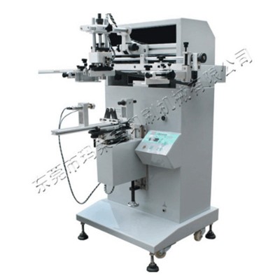 全自動曲面水杯油桶瓶絲網印刷機化妝瓶圓面轉印機廠家轉盤絲印機