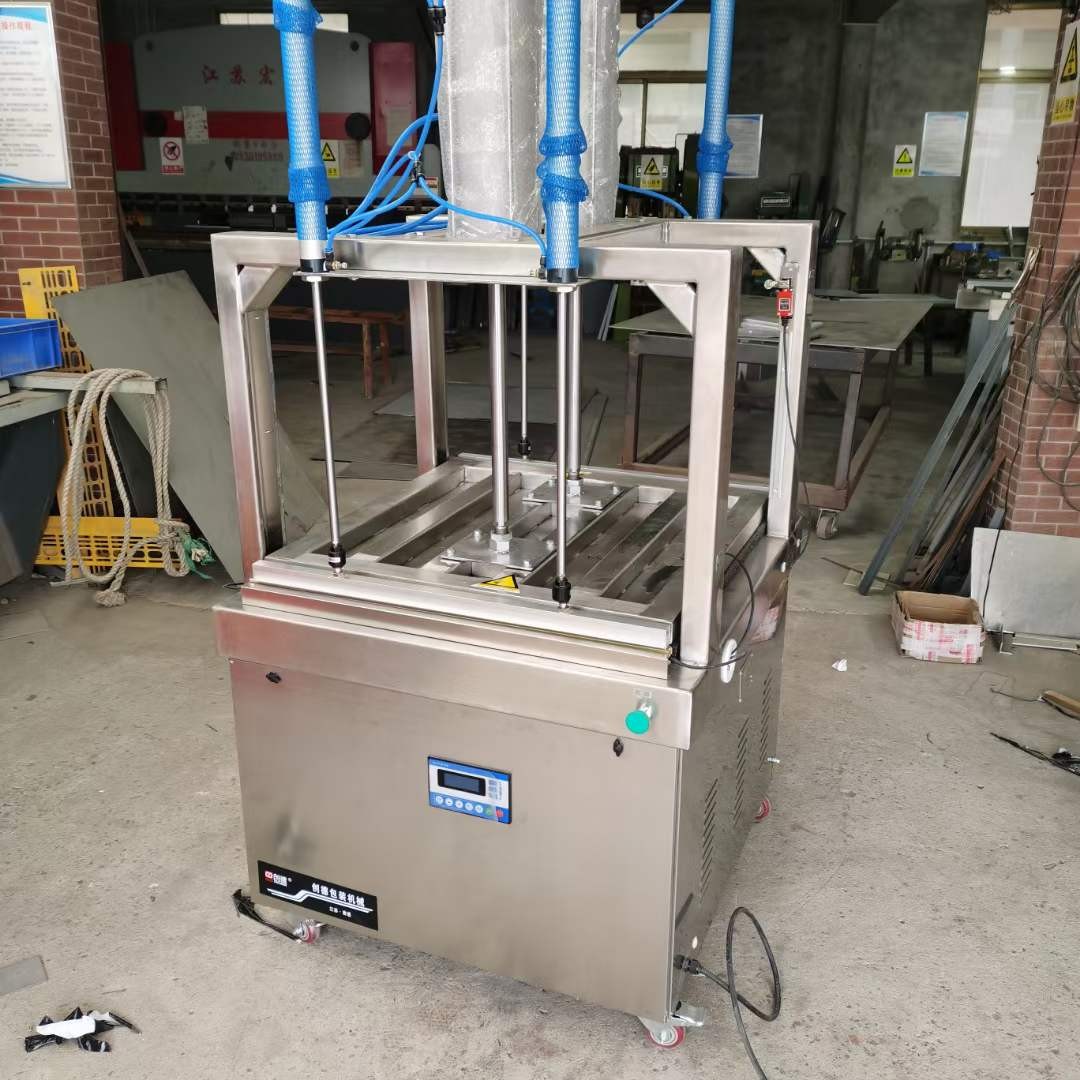 CD800SF雙工位型紡織品_服裝_海綿座墊_衛生品壓縮真空包裝機