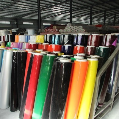 廠家現貨批發透明彩色pvc膜有色透明塑料包裝手袋雨具箱包薄膜